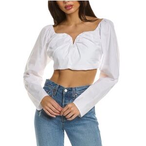 BCBG | XXS White Poplin Top